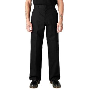 Dickies Men's Loose Fit Double Knee Work Pants, Black