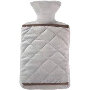 Large-Capacity Imitation Rabbit Plush hot Water Bottle-Long-Lasting Warmth, PVC Filled with Water, Hand-Free and Comfortable!Can be Inserted with Both Hands 2000ml Large Capacity (Gray)