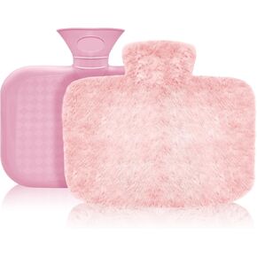 Hot Water Bottle Hot Water Bag with Soft Cover, 1500 ML, Ideal for Winter Bed Hand Warmer, Back, Neck and Shoulders Pain Relief, Birthday, Christmas Gifts for Kids, and Adults