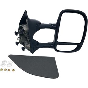 Partsflow Towing Manual Side View Mirror Passenger Right For 1999-2010 Ford F-250 Super Duty/F-350 Super Duty/Excursion/F-450 Super Duty/F-550 Super Duty FO1321226