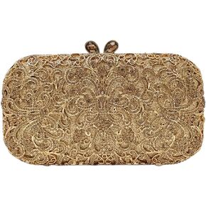 HUANG ZHUANG Luxury Crystal Clutch Women Glitter Rhinestone Evening Bag for Party Purse Wedding Handbag