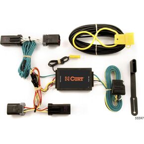 Curt Manufacturing 55597 Vehicle-Side Custom 4-Pin Trailer Wiring Harness, Fits Select Dodge Durango, Chrysler Aspen , black