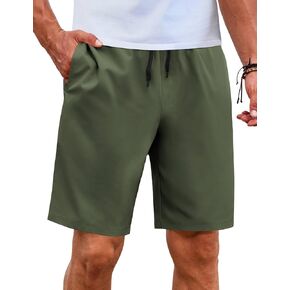 COOFANDY Mens Casual Shorts Elastic Waist Drawstring Shorts Lightweight Summer Beach Shorts