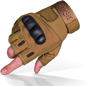 TitanOPS Fingerless ard Knuckle Motorcycle Hunting Tactical Training Shooting Outdoor Gloves