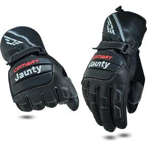 JAUNTY Winter Motorcycle Gloves for Men and Women Bike Gloves Rubber Padded Knuckle Protection Touchscreen Warm Thinsulate Waterproof Anti Slip Riding ATV BMX Motocross Racing Gloves