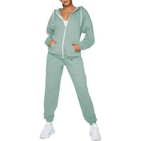 TOLENY Women's 2 Piece Workout Sets Tracksuit Hooded Sweatshirt and Long Jogger Pants Sweatsuit Outfits