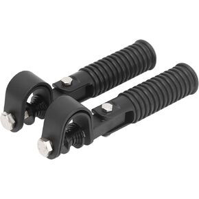 Motorcycle Foot Pegs, 1 Pair of Motorcycle Clamp Footrest Mount for 1in Engine Crash Bar Guard(black)