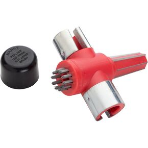 EZRED 4-Way Battery Terminal Cleaning Automotive Maintenance Tool, Clean Out Terminal Clamps, Clean and Reshape Posts, Brush Away Corrosion