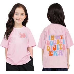 in My Double Digits Era Birthday Girl Shirt 10th Birthday Girls T-Shirt 10 Year Old Ten B-Day Party Tee Tops