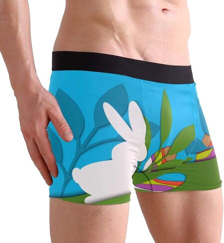سراويل داخلية للرجال من Happy عيد الفصح، ملابس داخلية على شكل بيضة، سراويل داخلية ناعمة ومريحة in Kuwait