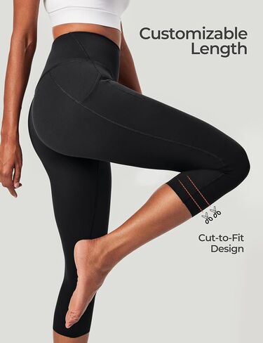 Heathyoga Buttery Soft Capri Leggings with Pockets for Women Tummy Control Capri Pants High Waisted Yoga Pants Women in Saudi Arabia