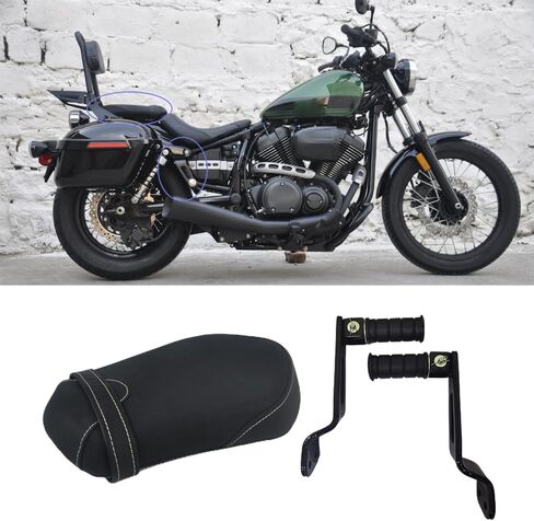 مقعد خلفي للراكب مع مجموعة تثبيت مسند قدم للراكب، والمقعد الخلفي وأوتاد القدم لـ Yamaha Bolt XV950/XV950R (2014-2021) Bolt R-Spec (2014-2024) in Kuwait
