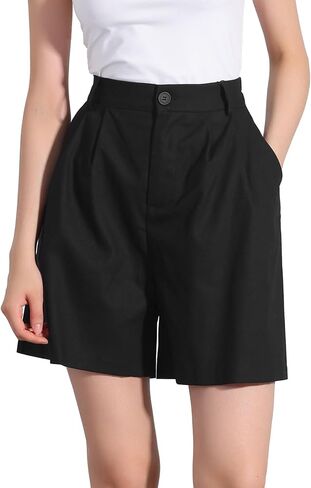 Allegra K Linen Short for Women's Summer Casual Elastic High Waist Shorts in Saudi Arabia