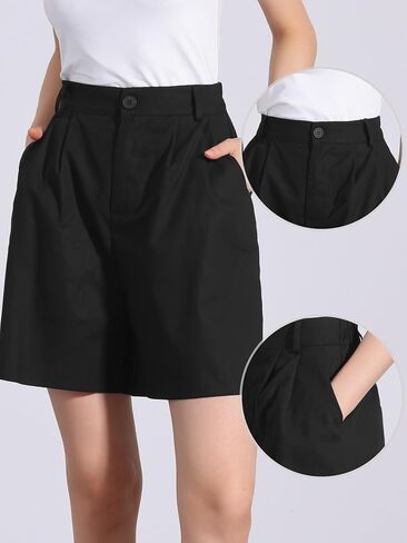 Allegra K Linen Short for Women's Summer Casual Elastic High Waist Shorts in Saudi Arabia