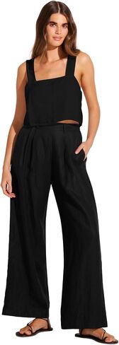 Vitamin A Women's Swimwear Tallows EcoLinen Crop Top Swimsuit Cover Up in Kuwait