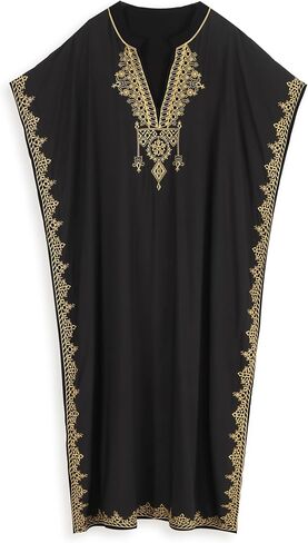 Kaftan Cover up for Women Maxi Beach Dresses Plus Size Caftan Loungewear African Muumuu Dress Lightweight Beachwear in Kuwait