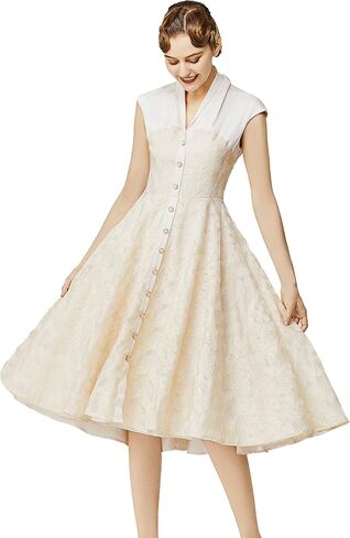BABEYOND 1950 Style Dresses for Women – Retro Dress with Cape Sleeves Vintage Collar Dress Cocktail Dress in Saudi Arabia