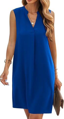 QACOHU 2024 Summer Dresses for Women Sleeveless Beach Floral Tshirt Sundress Casual Tank Dress S-2XL in Saudi Arabia