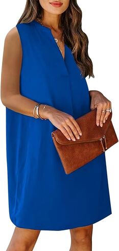 QACOHU 2024 Summer Dresses for Women Sleeveless Beach Floral Tshirt Sundress Casual Tank Dress S-2XL in Saudi Arabia
