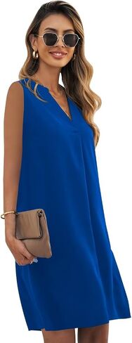 QACOHU 2024 Summer Dresses for Women Sleeveless Beach Floral Tshirt Sundress Casual Tank Dress S-2XL in Saudi Arabia