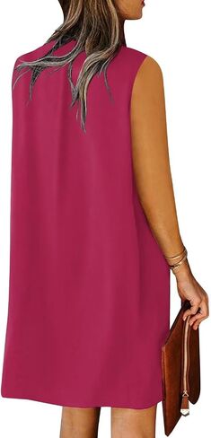 QACOHU 2024 Summer Dresses for Women Sleeveless Beach Floral Tshirt Sundress Casual Tank Dress S-2XL in Saudi Arabia