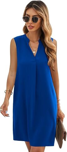 QACOHU 2024 Summer Dresses for Women Sleeveless Beach Floral Tshirt Sundress Casual Tank Dress S-2XL in Saudi Arabia