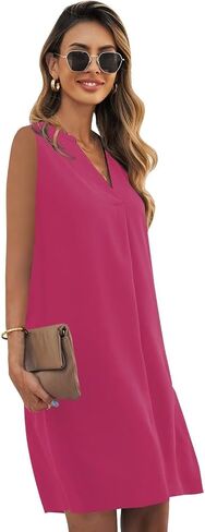 QACOHU 2024 Summer Dresses for Women Sleeveless Beach Floral Tshirt Sundress Casual Tank Dress S-2XL in Saudi Arabia
