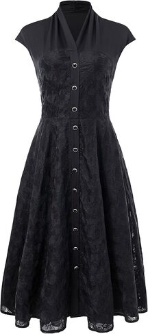 BABEYOND 1950 Style Dresses for Women – Retro Dress with Cape Sleeves Vintage Collar Dress Cocktail Dress in Saudi Arabia