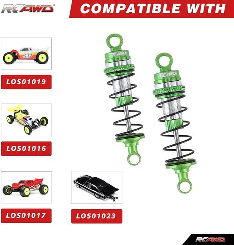 صدمة أمامية وخلفية من سبيكة RCAWD لـ Losi 1/16 Mini-B 1/18 Mini-T سلسلة الصدمات ترقيات الجزء الأحمر in Saudi Arabia
