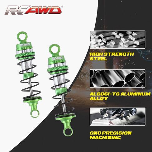 صدمة أمامية وخلفية من سبيكة RCAWD لـ Losi 1/16 Mini-B 1/18 Mini-T سلسلة الصدمات ترقيات الجزء الأحمر in Saudi Arabia