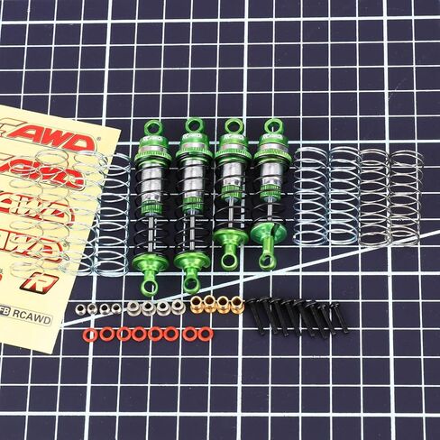 صدمة أمامية وخلفية من سبيكة RCAWD لـ Losi 1/16 Mini-B 1/18 Mini-T سلسلة الصدمات ترقيات الجزء الأحمر in Saudi Arabia