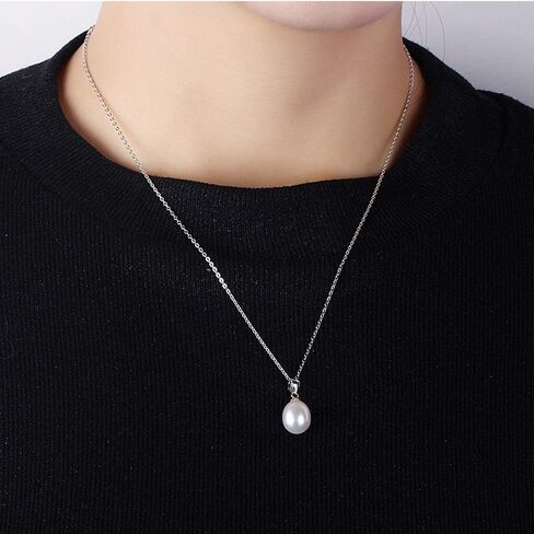 HENGSHENG Freshwater Genuine Pearl Jewelry Set Pearl Pendant Necklace&Pearl Earrings Set Zircon Dangle Drop Earrings Wedding Gift in Saudi Arabia