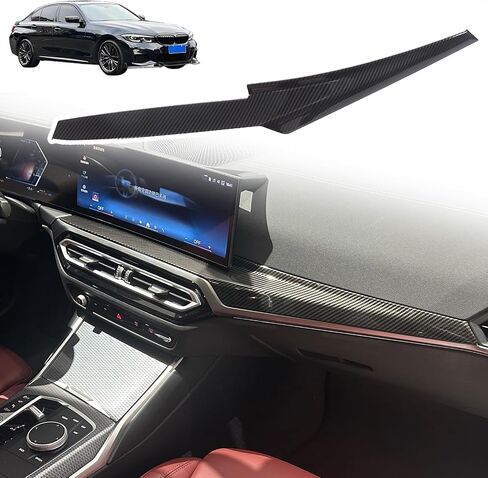 Car Dashboard Panel Trim Strips Cover For BMW 3 4 Series i3 i4 G20 G28 G22 G23 G26 320i 330i M340i 420i 430i M440i 2020-2024,Center Console Dashboard Cover Trim Accessories (Carbon Fiber Pattern) in Saudi Arabia