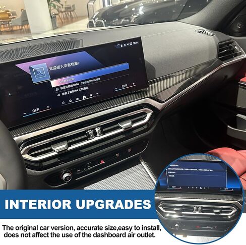 Car Dashboard Panel Trim Strips Cover For BMW 3 4 Series i3 i4 G20 G28 G22 G23 G26 320i 330i M340i 420i 430i M440i 2020-2024,Center Console Dashboard Cover Trim Accessories (Carbon Fiber Pattern) in Saudi Arabia