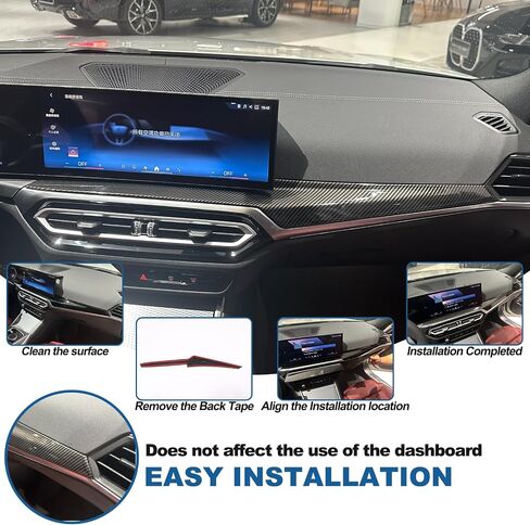 Car Dashboard Panel Trim Strips Cover For BMW 3 4 Series i3 i4 G20 G28 G22 G23 G26 320i 330i M340i 420i 430i M440i 2020-2024,Center Console Dashboard Cover Trim Accessories (Carbon Fiber Pattern) in Saudi Arabia