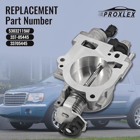 جسم خانق إلكتروني مناسب لمركبات كرايسلر ودودج وجيب - 4.7 لتر أسبن، داكوتا، رام 1500 بيك أب، دورانجو، جراند شيروكي، كوماندر يستبدل # 53032119AF، 337-05445 in Kuwait