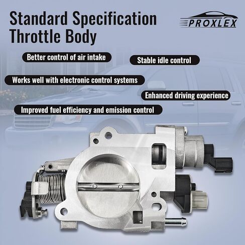 جسم خانق إلكتروني مناسب لمركبات كرايسلر ودودج وجيب - 4.7 لتر أسبن، داكوتا، رام 1500 بيك أب، دورانجو، جراند شيروكي، كوماندر يستبدل # 53032119AF، 337-05445 in Kuwait