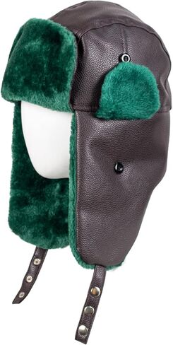 Adult Christmas Vacation Cousin Costume Winter Trapper Hat Faux Fur Eddie Hat for Halloween Christmas in Saudi Arabia