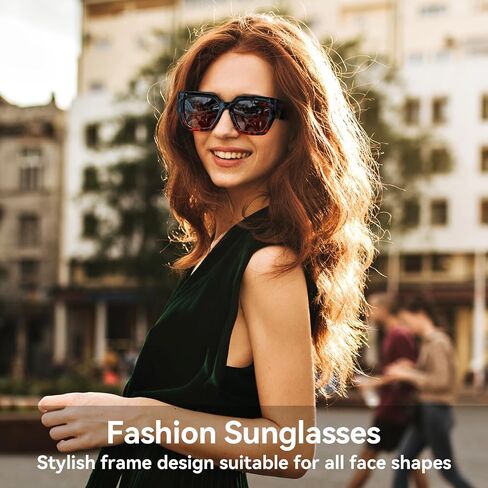 Dollger Big Trendy Square Cat Eye Sunglasses for Women Fashion Cool Stylish Retro Designer Sun Glasses UV400 Protection in Kuwait