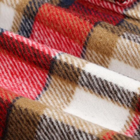 تنورات IDEALSANXUN Cargo للنساء للخريف والشتاء، تنورة صغيرة منقوشة من الصوف بخصر عالٍ in Kuwait