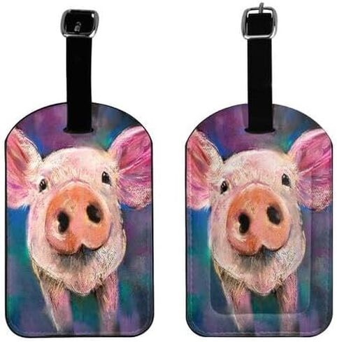 مجموعة علامات الأمتعة المصنوعة من جلد الغنم الكرتوني من Oplp مكونة من 2 ملصق لحقيبة السفر لحقيبة الظهر in Kuwait