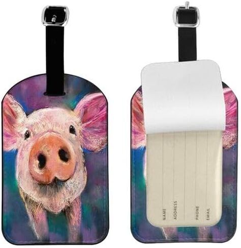 مجموعة علامات الأمتعة المصنوعة من جلد الغنم الكرتوني من Oplp مكونة من 2 ملصق لحقيبة السفر لحقيبة الظهر in Kuwait