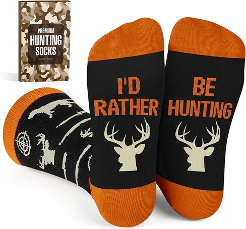 VICRAZY Hunting Gifts for Men - Deer & Duck Hunting Accessories - Christmas Gifts, Stocking Stuffers For Men - hunting Socks in Saudi Arabia