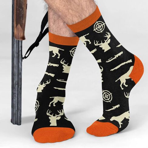 VICRAZY Hunting Gifts for Men - Deer & Duck Hunting Accessories - Christmas Gifts, Stocking Stuffers For Men - hunting Socks in Saudi Arabia