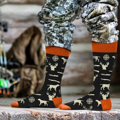 VICRAZY Hunting Gifts for Men - Deer & Duck Hunting Accessories - Christmas Gifts, Stocking Stuffers For Men - hunting Socks in Saudi Arabia