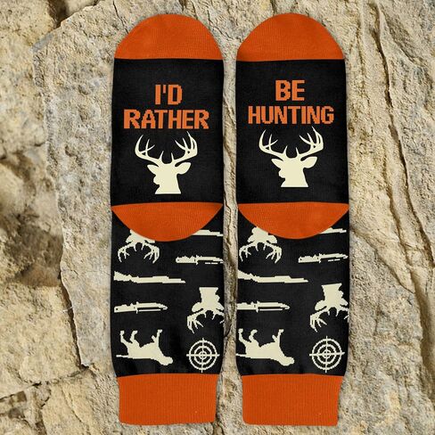 VICRAZY Hunting Gifts for Men - Deer & Duck Hunting Accessories - Christmas Gifts, Stocking Stuffers For Men - hunting Socks in Saudi Arabia