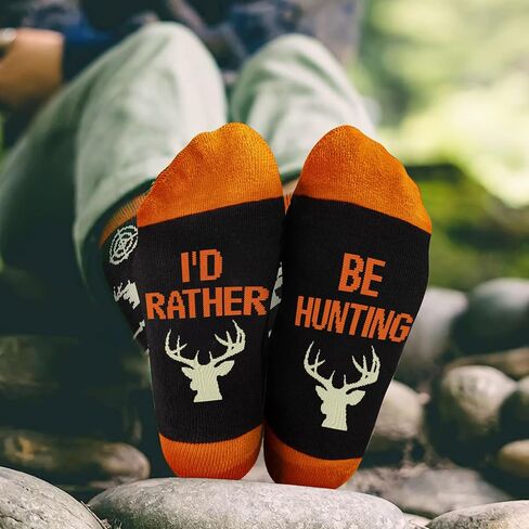 VICRAZY Hunting Gifts for Men - Deer & Duck Hunting Accessories - Christmas Gifts, Stocking Stuffers For Men - hunting Socks in Saudi Arabia
