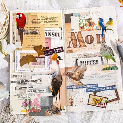 Bird Stickers for Scrapbooking(46pcs), Small Scrapbook Stickers Set, Journaling Bullet Junk Jounal Supplies, Planners, Kid DIY Art Crafts, Laptop, Suitcase in Saudi Arabia