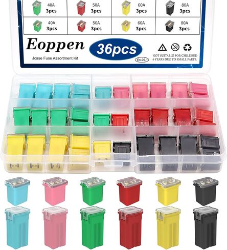 250Pcs Car Fuse Assortment Kit 5A 7.5A 10A 15A 20A 25A 30A Standard & Mini Car Blade Fuses 20A 30A 40A 50A 60A Low and Tall/STD Profile Box Shaped Automotive Fuse for Cars, Trucks and SUV, Boat in Saudi Arabia