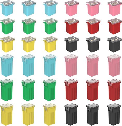 250Pcs Car Fuse Assortment Kit 5A 7.5A 10A 15A 20A 25A 30A Standard & Mini Car Blade Fuses 20A 30A 40A 50A 60A Low and Tall/STD Profile Box Shaped Automotive Fuse for Cars, Trucks and SUV, Boat in Saudi Arabia